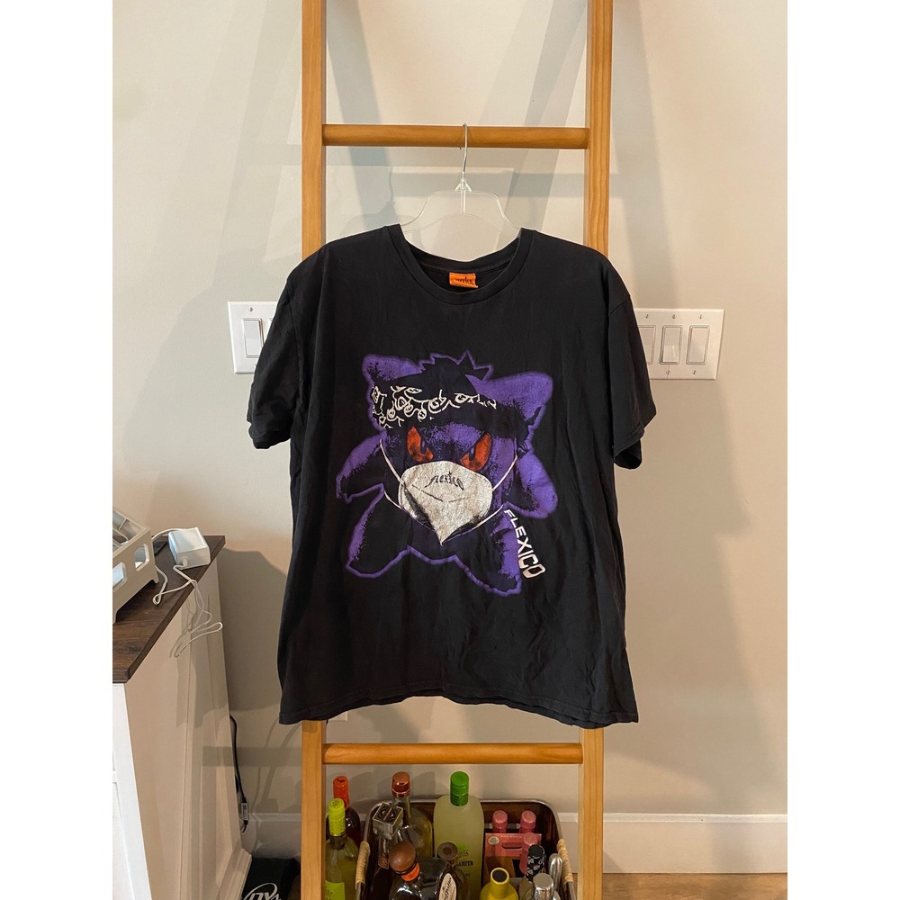 Flexico Gengar Mask Graphic T-Shirt Mens XL Black Short Sleeve Tee 2020